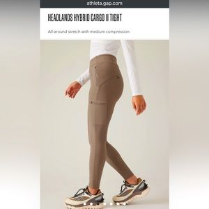 Headlands Hybrid cargo tights from Athleta, size 8.